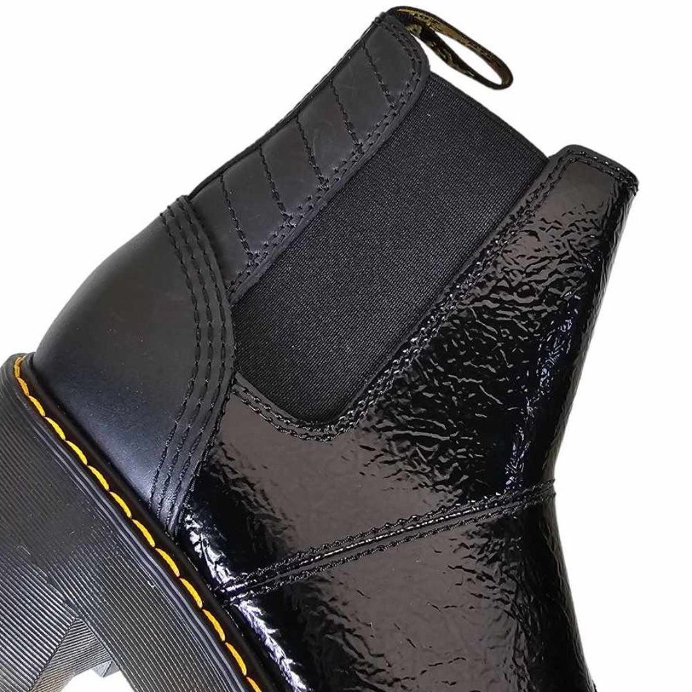 NEW Dr. Martens Black Patent Leather Chelsea Boots Rozalie Size 7 - Picture 8 of 14